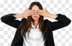 Сlipart Women Human Face Hiding Covering Human Hand photo cut out BillionPhotos