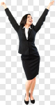 Сlipart Women Business Excitement Ecstatic Cheering photo cut out BillionPhotos