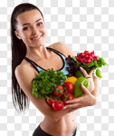 Сlipart eat salad diet fitness girl photo cut out BillionPhotos