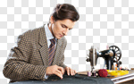 Сlipart tailor man handsome human hand concentrated photo cut out BillionPhotos