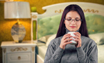 Сlipart coffee drink woman blanket bed   BillionPhotos