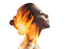 Сlipart fire head adult anxiety background   BillionPhotos