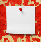 Сlipart Paper and red heart on desk post memo pin paper   BillionPhotos