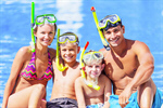 Сlipart Family Asian Ethnicity Swimming Pool Vacations Cheerful photo  BillionPhotos