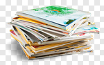 Сlipart Magazine Stack Document Heap Isolated photo cut out BillionPhotos