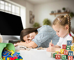 Сlipart home work kid mother parent   BillionPhotos