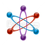 Сlipart Atom Connection Molecule Science Molecular Structure vector icon cut out BillionPhotos