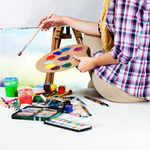 Сlipart artist visual easel paintings woman   BillionPhotos