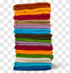 Сlipart Towel Laundry Stack Folded Multi Colored photo cut out BillionPhotos