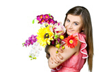 Сlipart Women Flower Smiling Cheerful Happiness   BillionPhotos