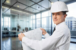 Сlipart architect engineer thinking portrait background   BillionPhotos