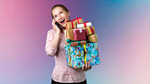 Сlipart christmas present gift stack girl   BillionPhotos