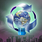 Сlipart bottle polluted environment recycle globe   BillionPhotos