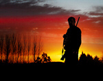 Сlipart Hunting Hunter Silhouette Sunrise Walking   BillionPhotos