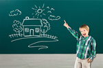 Сlipart kid write blackboard classroom board   BillionPhotos