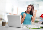 Сlipart laptop excited woman happy people   BillionPhotos