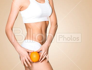 Skinny Woman in Orange Panties on Gray Background, Slim Female Thighs Stock  Photo - Image of abdomen, female: 276044778