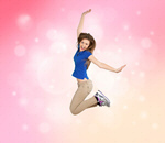 Сlipart girl american background bounce bound   BillionPhotos