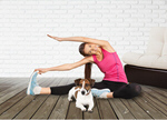Сlipart home workout fitness dog girl   BillionPhotos