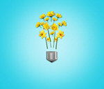 Сlipart spring energy flower lightbulb abstract   BillionPhotos