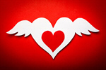 Сlipart Valentine day heart with angel wings day card paper heart photo  BillionPhotos