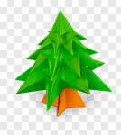 Сlipart tree origami paper decoration green photo cut out BillionPhotos