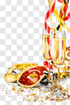 Сlipart New Year's Eve Champagne Party New Year's Day Party Hat photo cut out BillionPhotos