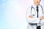 Сlipart Man doctor banner blue cardiologist care   BillionPhotos