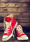 Сlipart Red shoe on the wooding background Shoe Sports Shoe Canvas Shoe Converse   BillionPhotos