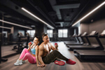 Сlipart gym friends fitness exercise group   BillionPhotos