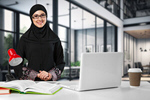 Сlipart work office woman arab laptop   BillionPhotos