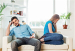 Сlipart young couple having conflict sitting on the sofa anger angry beautiful boyfriend photo  BillionPhotos