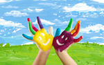 Сlipart Colorful hand school child concept dirty   BillionPhotos