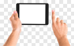 Сlipart Digital Tablet Human Hand Holding Human Finger Touching photo cut out BillionPhotos
