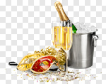 Сlipart New Year's Eve Champagne Party New Year's Day Party Hat photo cut out BillionPhotos