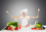 Сlipart kid chef fruit vegetarian table   BillionPhotos