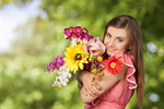 Сlipart Women Flower Smiling Cheerful Happiness   BillionPhotos