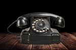 Сlipart antique black black phone dialling numbers phone   BillionPhotos