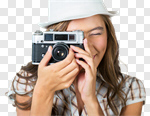 Сlipart hipster hip camera photographer girl photo cut out BillionPhotos