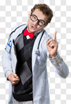 Сlipart doctor glasses mad face white photo cut out BillionPhotos