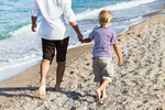 Сlipart father son walking beach day photo  BillionPhotos