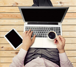 Сlipart using laptop desk phone instagram type   BillionPhotos