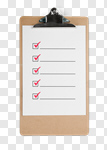 Сlipart Checklist Clipboard Check Mark Questionnaire Form photo cut out BillionPhotos