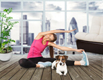 Сlipart home workout fitness dog girl   BillionPhotos