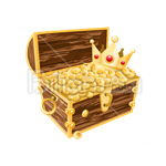 Сlipart treasure chest Treasure Chest Gold Coin vector icon cut out BillionPhotos