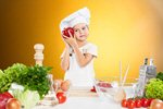 Сlipart kid chef fruit vegetarian table   BillionPhotos