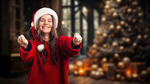 Сlipart christmas winter city girl snow   BillionPhotos