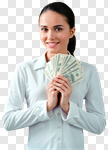 Сlipart Currency Women Winning Wealth Cheerful photo cut out BillionPhotos