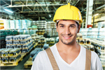 Сlipart portrait workman blue collar man handsome building materials   BillionPhotos