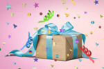 Сlipart confetti gift birthday box two   BillionPhotos